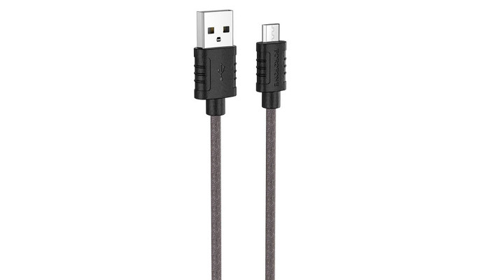 Дата кабель Borofone BX52 Airy USB to MicroUSB (1m) Чорний - фото