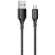 Дата кабель Borofone BX54 Ultra bright USB to MicroUSB (1m) Чорний - фото
