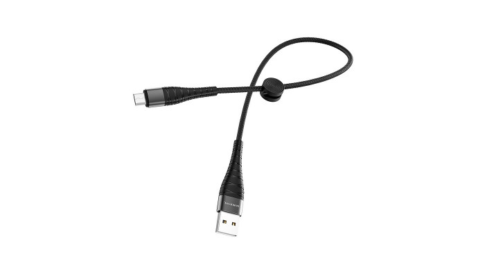 Дата кабель Borofone BX32 Munificent USB to MicroUSB (0.25m) Чорний - фото