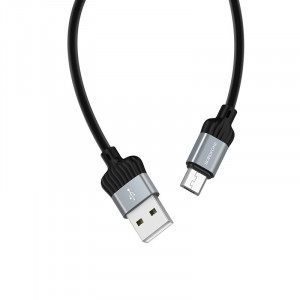 Дата кабель Borofone BX28 Dignity USB to MicroUSB (1m) Metal gray