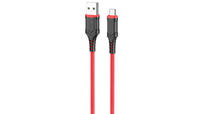 Дата кабель Borofone BX67 USB to MicroUSB (1m) Червоний - фото