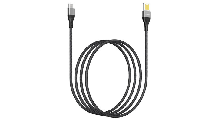 Дата кабель Borofone BU11 Tasteful USB to MicroUSB (1.2m) Черный - фото