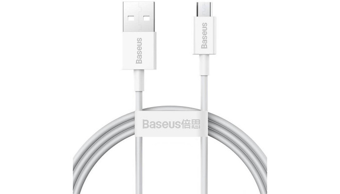 Дата кабель Baseus Superior Series Fast Charging MicroUSB Cable 2A (1m) (CAMYS) Білий - фото