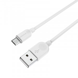 Дата кабель Borofone BX14 USB to MicroUSB (2m) Белый