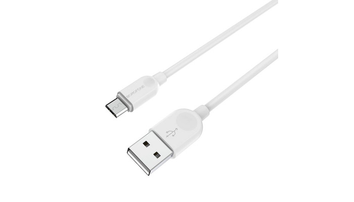 Дата кабель Borofone BX14 USB to MicroUSB (2m) Белый - фото