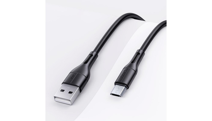 Дата кабель USAMS US-SJ502 U68 USB to MicroUSB (1m) Чорний - фото