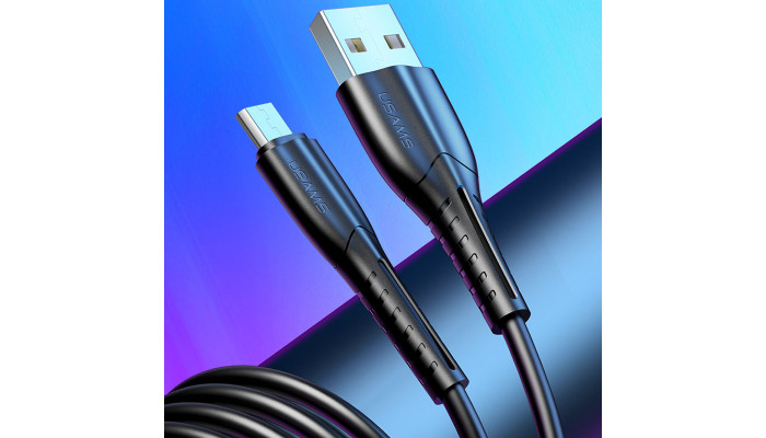 Дата кабель Usams US-SJ365 U35 USB to MicroUSB (1m) Black - фото
