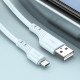 Дата кабель Hoco X97 Crystal color USB to MicroUSB (1m) Light blue - фото