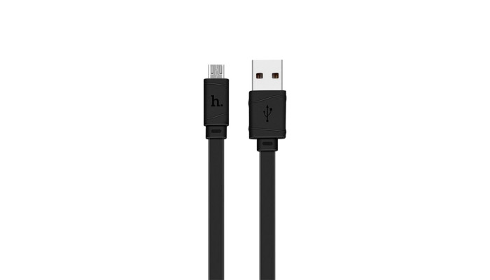 Дата кабель Hoco X5 Bamboo USB to MicroUSB (100см) Чорний - фото