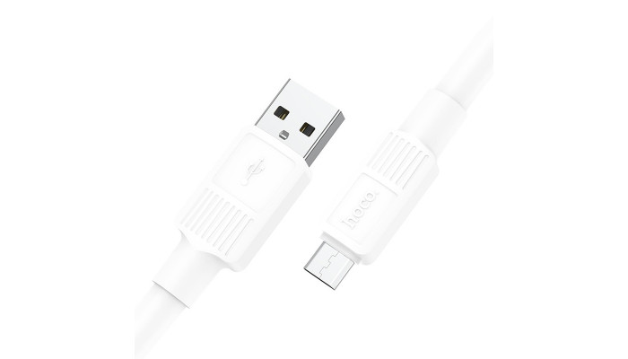 Дата кабель Hoco X84 Solid USB to MicroUSB (1m) White - фото