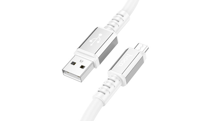 Дата кабель Hoco X85 Strength USB to MicroUSB (1m) White - фото