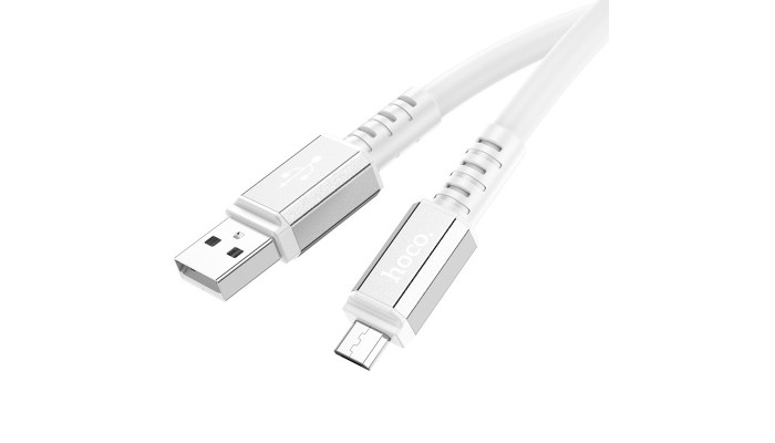 Дата кабель Hoco X85 Strength USB to MicroUSB (1m) White - фото