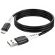 Дата кабель Hoco X82 Silicone USB to MicroUSB (1m) Black - фото