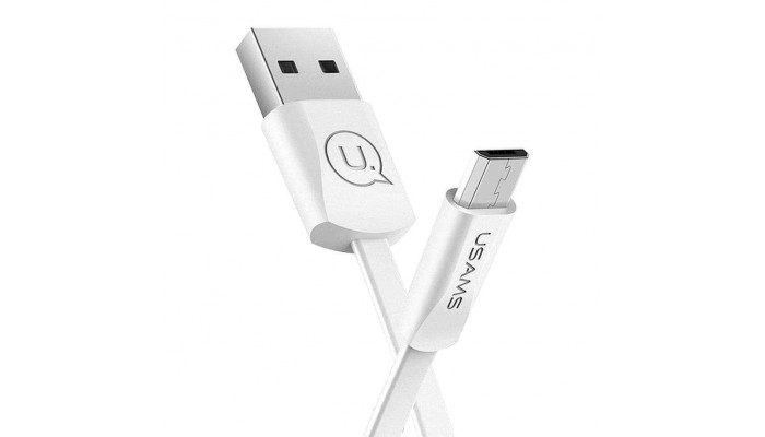 Дата кабель USAMS US-SJ201 USB to MicroUSB 2A (1.2m) Белый - фото