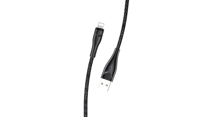 Дата кабель Usams US-SJ394 U41 Lightning Braided Data and Charging Cable 2m Черный - фото