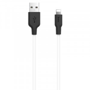 Дата кабель Hoco X21 Plus Silicone Lightning Cable (2m) black_white