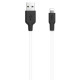 Дата кабель Hoco X21 Plus Silicone Lightning Cable (1m) black_white - фото
