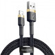 Дата кабель Baseus Cafule Lightning Cable 2.4A (1m) (CALKLF-B) Золотой / Черный - фото