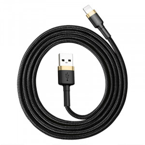 Дата кабель Baseus Cafule Lightning Cable 2.4A (1m) (CALKLF-B) Золотой / Черный