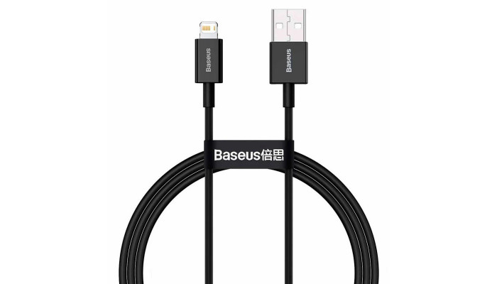 Дата кабель Baseus Superior Series Fast Charging Lightning Cable 2.4A (1m) (CALYS-A) Чорний - фото