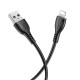 Дата кабель Borofone BX51 Triumph USB to Lightning (1m) Чорний - фото