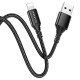 Дата кабель Borofone BX54 Ultra bright USB to Lightning (1m) Чорний - фото