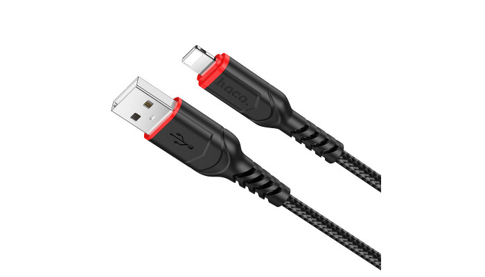 Дата кабель Hoco X59 Victory USB to Lightning (1m) Чорний - фото