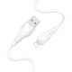 Дата кабель Borofone BX18 Optimal USB to Lightning (3m) Белый - фото