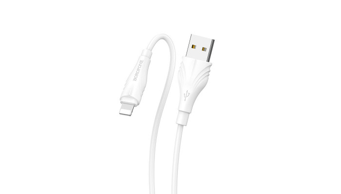 Дата кабель Borofone BX18 Optimal USB to Lightning (1m) Белый - фото