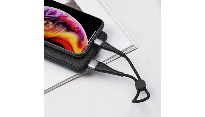 Дата кабель Borofone BX32 Munificent USB to Lightning (0.25m) Чорний - фото