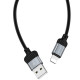 Дата кабель Borofone BX28 Dignity USB to Lightning (1m) Metal gray - фото