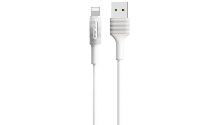 Дата кабель Borofone BX1 EzSync USB to Lightning (1m) Білий - фото