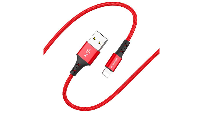 Дата кабель Borofone BX20 Enjoy USB to Lightning (1m) Червоний - фото