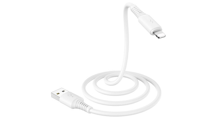 Дата кабель Borofone BX47 Coolway USB to Lightning (1m) Белый - фото