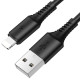 Дата кабель Borofone BX47 Coolway USB to Lightning (1m) Черный - фото