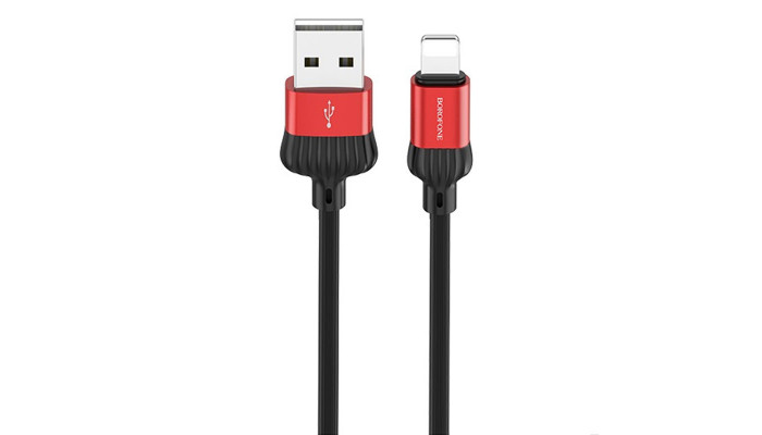 Дата кабель Borofone BX28 Dignity USB to Lightning (1m) Червоний - фото