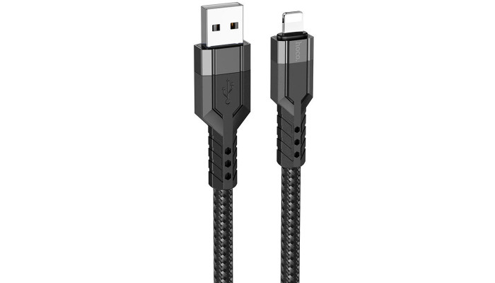 Дата кабель Hoco U110 charging data sync USB to Lightning (1.2 m) Чорний - фото
