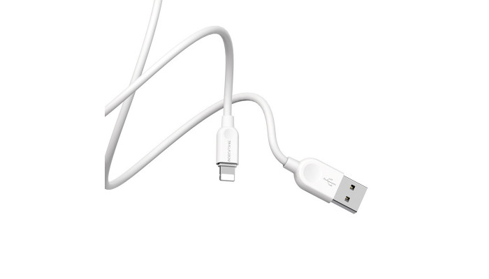 Дата кабель Borofone BX14 USB to Lightning (2m) Білий - фото