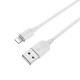 Дата кабель Borofone BX14 USB to Lightning (2m) Білий - фото