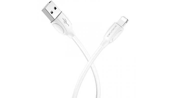 Дата кабель Borofone BX19 USB to Lightning (1m) Белый - фото