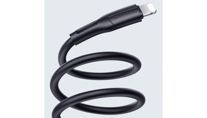Дата кабель USAMS US-SJ500 U68 USB to Lightning (1m) Чорний - фото