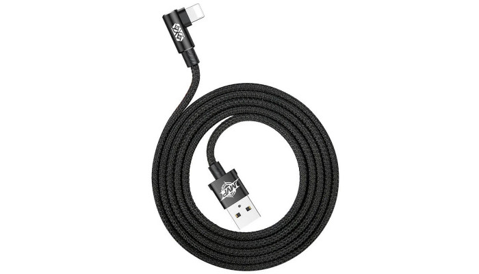 Дата кабель Baseus MVP Elbow L-образное подключение USB to Lightning 1.5A (2m) (CALMVP-A) Черный - фото