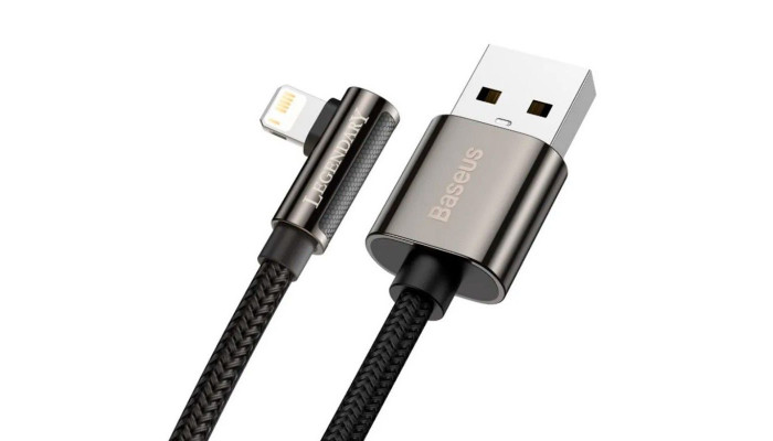 Дата кабель Baseus Legend Series Elbow USB to Lightning 2.4A (1m) (CALCS-01) Black - фото