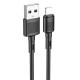 Дата кабель Hoco X83 Victory USB to Lightning (1m) Black - фото