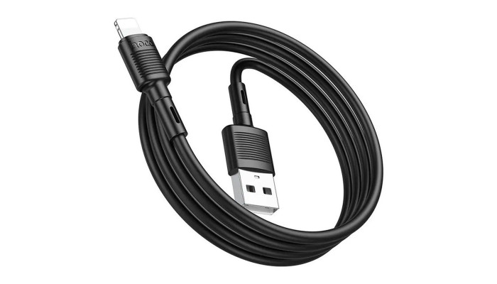 Дата кабель Hoco X83 Victory USB to Lightning (1m) Black - фото
