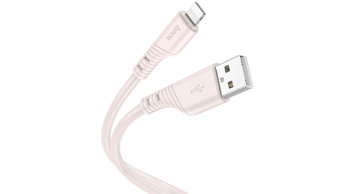 Дата кабель Hoco X97 Crystal color USB to Lightning (1m) Light pink - фото