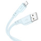 Дата кабель Hoco X97 Crystal color USB to Lightning (1m) Light blue - фото