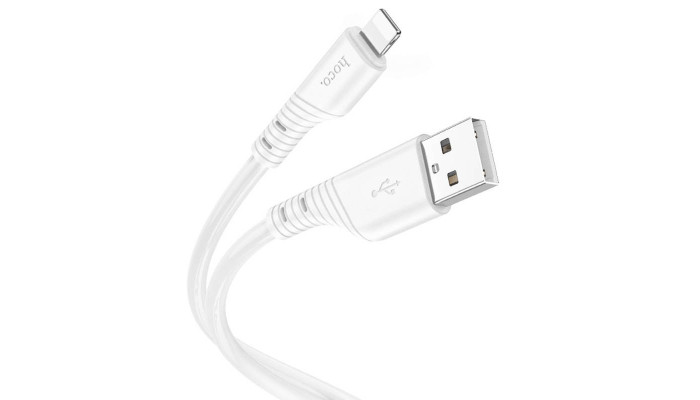 Дата кабель Hoco X97 Crystal color USB to Lightning (1m) White - фото