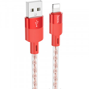 Дата кабель Hoco X99 Crystal Junction USB to Lightning (1m) Red