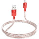 Дата кабель Hoco X99 Crystal Junction USB to Lightning (1.2m) Red - фото